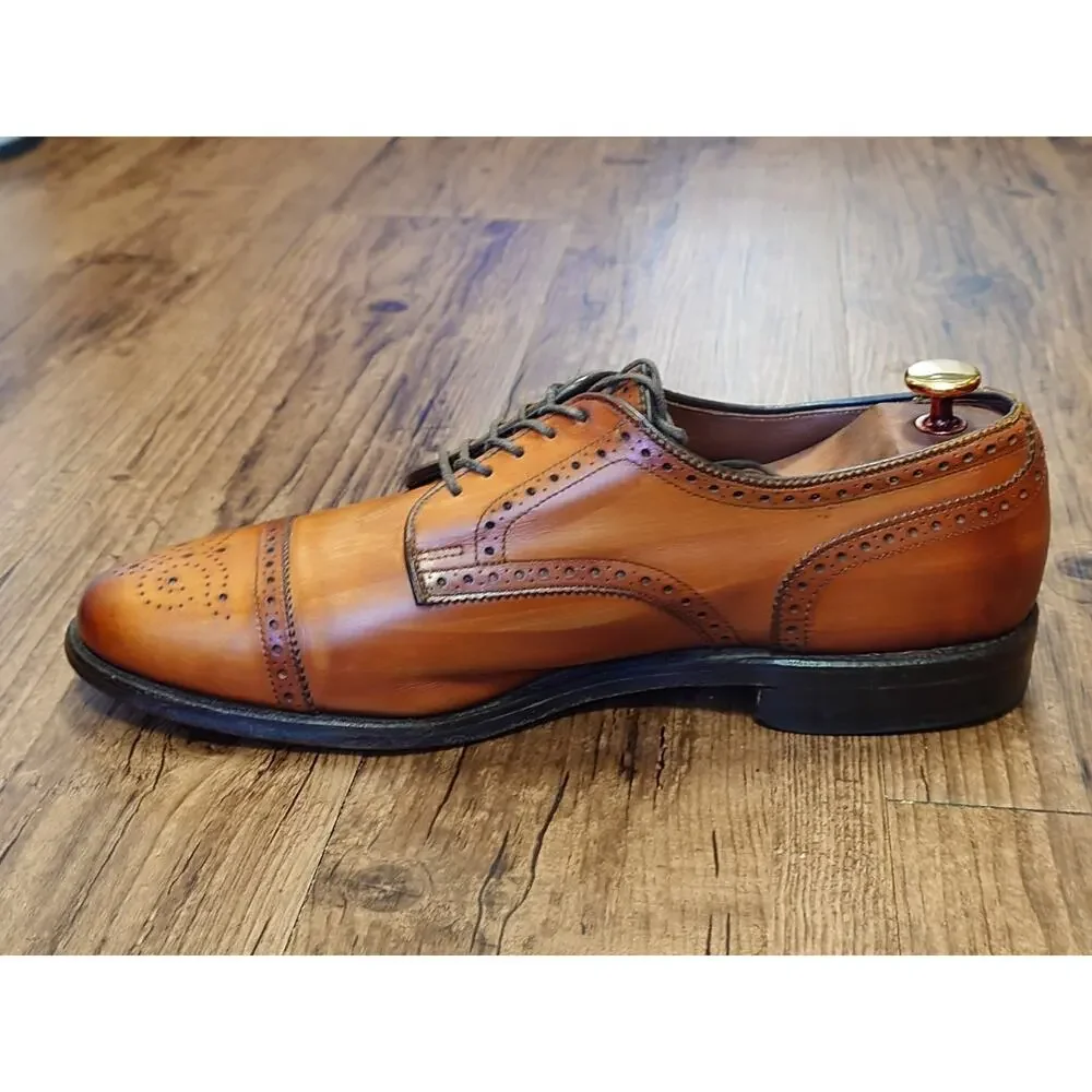 Allen Edmonds Sanford Leather Brogue Oxfords Dress Shoes Size 9.5D / EU 42.5
